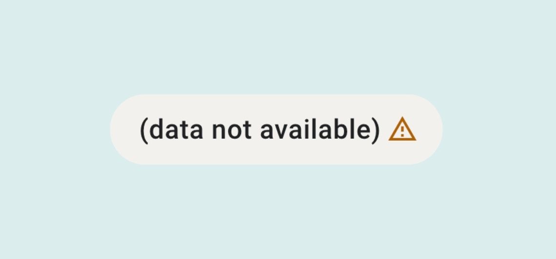 ”(Data not available)” i GA4, vad betyder det?